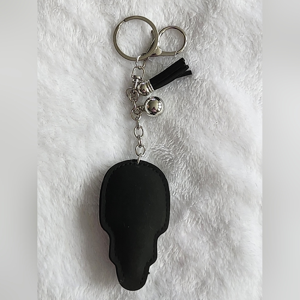 Skull Keychain with Rhinestones Scream Bag Charm - Picture 3 of 4